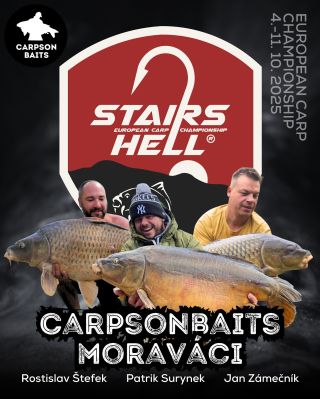 Druhým týmem, který bude startovat na prestižním závodě v lovu kaprů @stairs2hell bude tým Carpsonbaits Moraváci 🍀 Držíme...